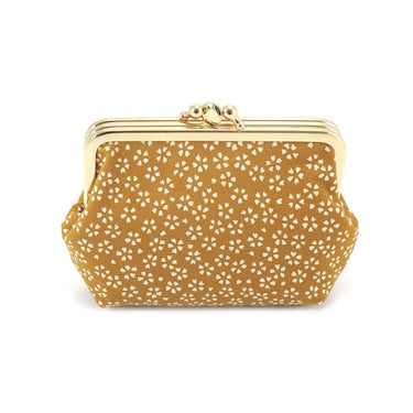Porte-monnaie à clips - Sakura moutarde