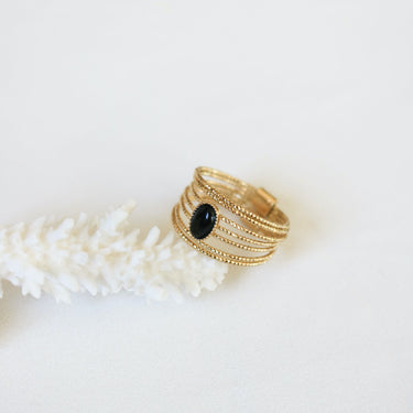 Elena ring small - black onyx