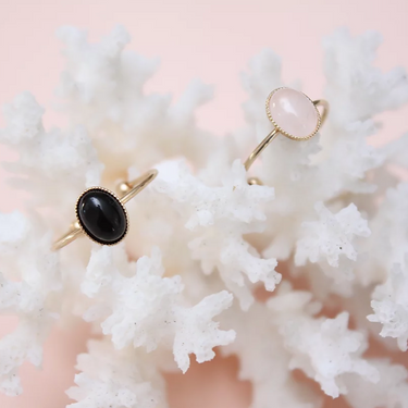 Bague Louise moyenne - onyx noir