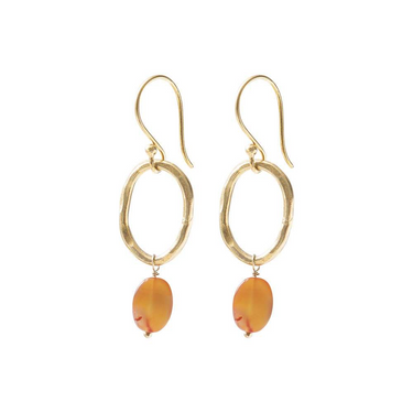 Boucles Graceful doré - Cornaline