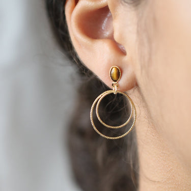 Boucles Elena petites - nacre