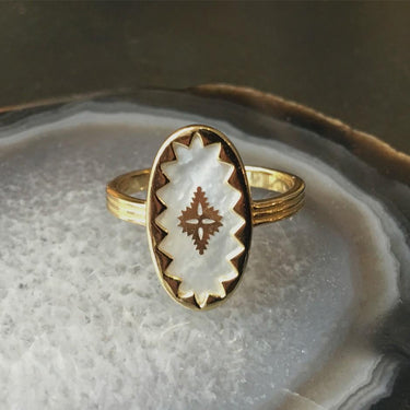 Oval Mother-of-Pearl Ring