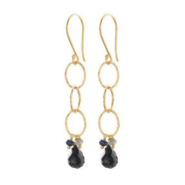 Boucles Glowing doré - Onyx noir