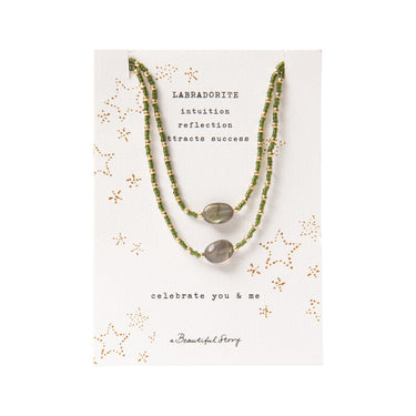 Collier Card You and Me - Labradorite