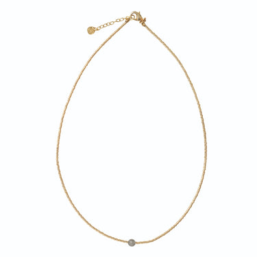 Collier Flora doré - Labradorite