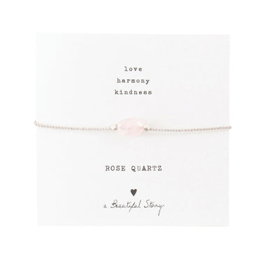 Bracelet Gemstone card  - Quartz rose