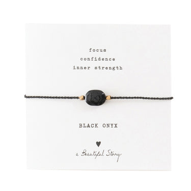 Bracelet Gemstone card  - Onyx noir