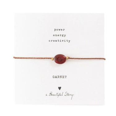 Bracelet Gemstone card  - Grenat