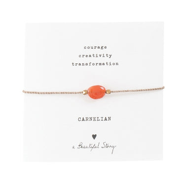 Bracelet Gemstone card  - Cornaline