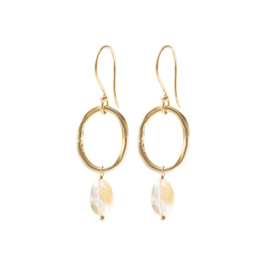 Boucles Graceful doré - Citrine