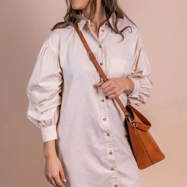 Sac Bobbi Bucket Maxi Cognac Classic Leather