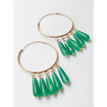 Créoles Multi- agate verte