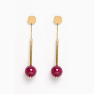 Wolcott earrings - raspberry