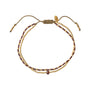 Bracelet Friendship doré - grenat