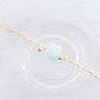 Quadratisches Perlenarmband - Wassergrünpulver