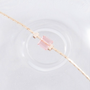 Quadratisches Perlenarmband - rosa