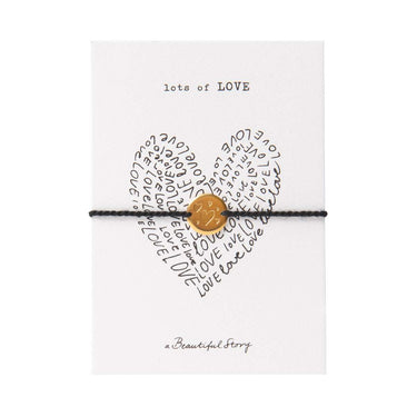 Bracelet Postcard doré - Coeur