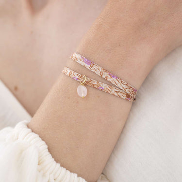 Bracelet Sari Wrap - quartz rose