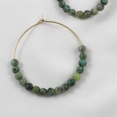Maxi Carla hoop earrings - African turquoise