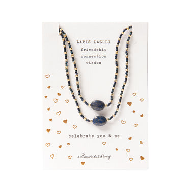 Collier Card You and Me - Lapis Lazuli