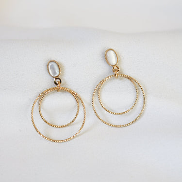 Boucles Elena petites - nacre