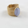 Bague Elena  grande - calcédoine