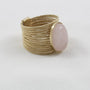 Bague Elena grande - quartz rose