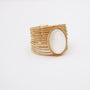 Bague Elena grande - nacre blanc