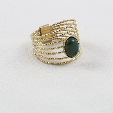Medium Elena ring - malachite green