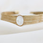 Bracelet jonc Elena - Blanc nacre