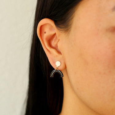 Greene earrings - black ecru