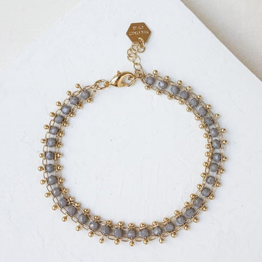 Bracelet Nia doré - gris