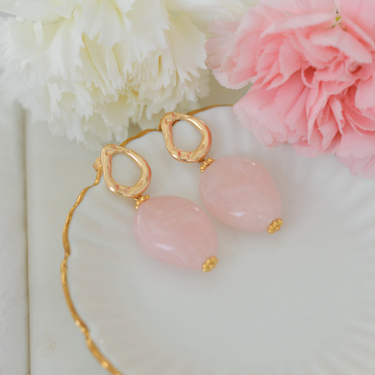 Lou earrings - pale pink