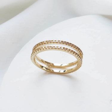 Gold Billie ring - crystal